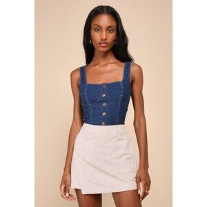 Lulus Breeziest Beauty Beige Linen High-rise Skort - Size S